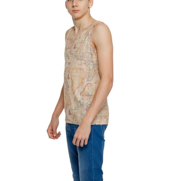 Alviero Martini Prima Classe Beige Polyester Tank Men's Tops